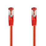 Nedis CAT6 Verkkokaapeli | RJ45 uros | RJ45 uros | S/FTP | 0.25 m | Pyöreä | LSZH | Punainen | Label