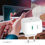 Nedis Seinälaturi | 45 W | GaN | PD3.0 45W | Pikalataus-toiminto | 2.25 A / 3.0 A | Lähtöliitäntöjen määrä: 2 | 2x USB-C™ | Automaattinen Jännitteen Valinta | Valkoinen Nedis Seinälaturi | 45 W | GaN | PD3.0 45W | Pikalataus-toiminto | 2.25 A / 3.0 A | Lähtöliitäntöjen määrä: 2 | 2x USB-C™ | Automaattinen Jännitteen Valinta | Valkoinen