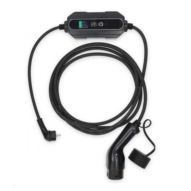 Nedis Kannettava sähköautolaturi | AT-N05V3V3-F 3G1.5 | 1380 / 2300 / 3680 W | 6 / 8 / 10 / 13 / 16 A | 1 Phase | 5.00 m | Musta | Pakkaus Nedis Kannettava sähköautolaturi | AT-N05V3V3-F 3G1.5 | 1380 / 2300 / 3680 W | 6 / 8 / 10 / 13 / 16 A | 1 Phase | 5.00 m | Musta | Pakkaus