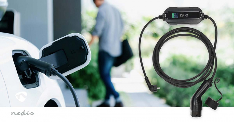 Nedis Kannettava sähköautolaturi | AT-N05V3V3-F 3G1.5 | 1380 / 2300 / 3680 W | 6 / 8 / 10 / 13 / 16 A | 1 Phase | 5.00 m | Musta | Pakkaus Nedis Kannettava sähköautolaturi | AT-N05V3V3-F 3G1.5 | 1380 / 2300 / 3680 W | 6 / 8 / 10 / 13 / 16 A | 1 Phase | 5.00 m | Musta | Pakkaus