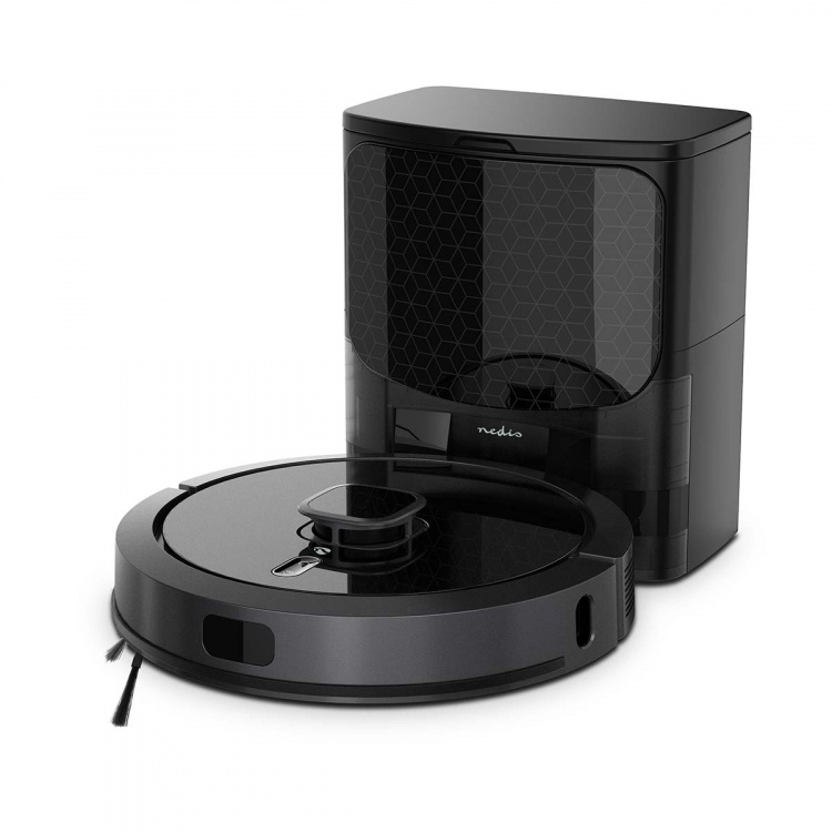 Nedis SmartLife Robot Pölynimuri | Laser-navigointi | Wi-Fi | Keräyssäiliön tilavuus: 0.6 l | Automaattinen lataus | Maksimi käyttöaika: 3 tuntia | Musta | Android™ / IOS