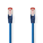 Nedis CAT6 Verkkokaapeli | RJ45 uros | RJ45 uros | S/FTP | 10.0 m | Pyöreä | LSZH | Sininen | Label