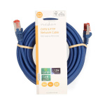 Nedis CAT6 Verkkokaapeli | RJ45 uros | RJ45 uros | S/FTP | 10.0 m | Pyöreä | LSZH | Sininen | Label