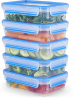 Tefal MasterSeal MealPrep -säilytysrasiasetti, 5 x 0,8 L