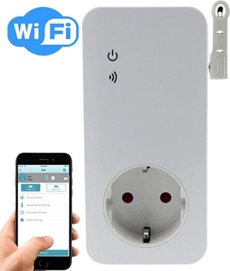 SIMPAL W230-V2 -WiFi-pistorasia ja lämpötilavahti, 16 A, 3500 W