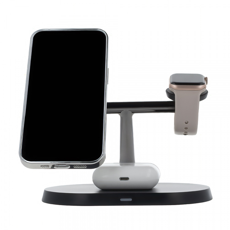 Maxlife MXWC-03 - 3-in-1 langaton latausasema, 15W, musta