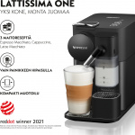 DeLonghi Nespresso Lattissima One Evo -kapselikeitin, musta