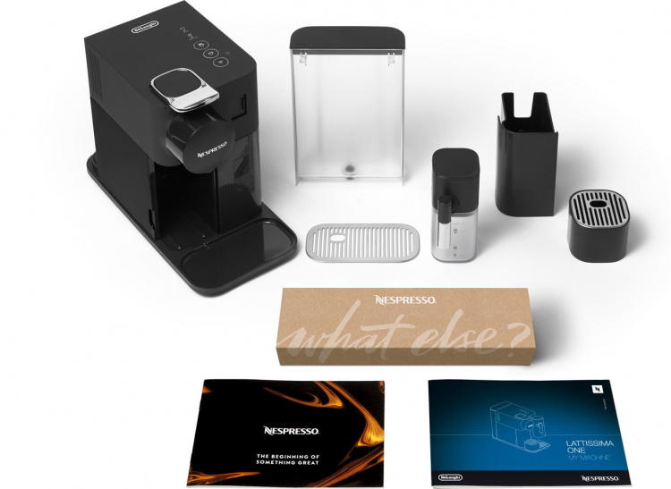 DeLonghi Nespresso Lattissima One Evo -kapselikeitin, musta DeLonghi Nespresso Lattissima One Evo -kapselikeitin, musta