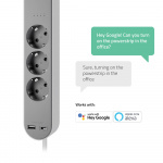 Hombli Smart Power Strip 3-way Grey USB-C & USB-A Hombli Smart Power Strip 3-way Grey USB-C & USB-A