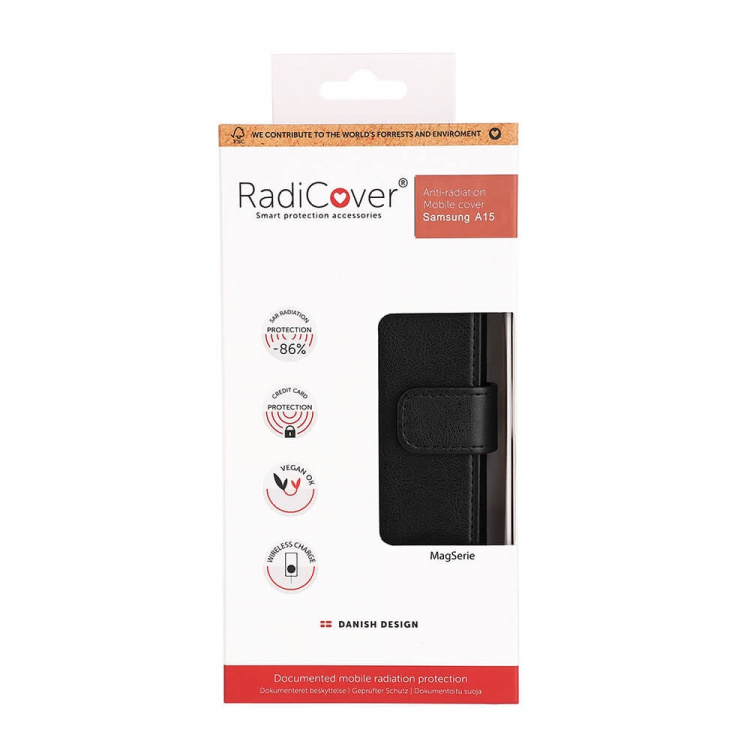 Radicover Flipcov Anti Radi RFID 3 card Samsung A15 5G/A15 4G Black PU Radicover Flipcov Anti Radi RFID 3 card Samsung A15 5G/A15 4G Black PU