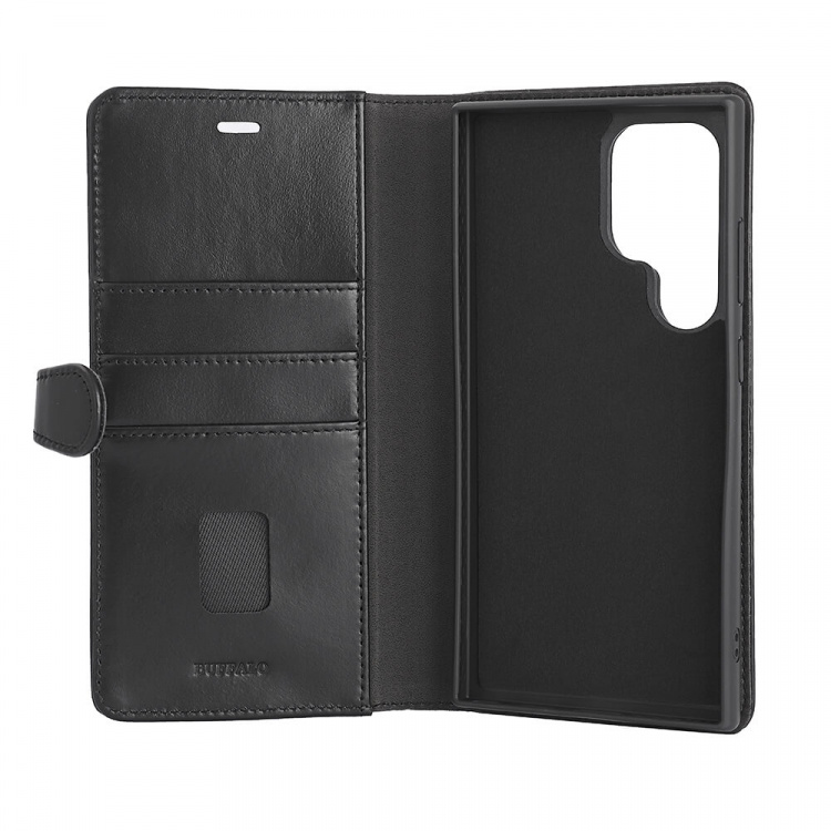Buffalo 2in1 Wallet Leather 3 card Samsung S24 Ultra 5G Black