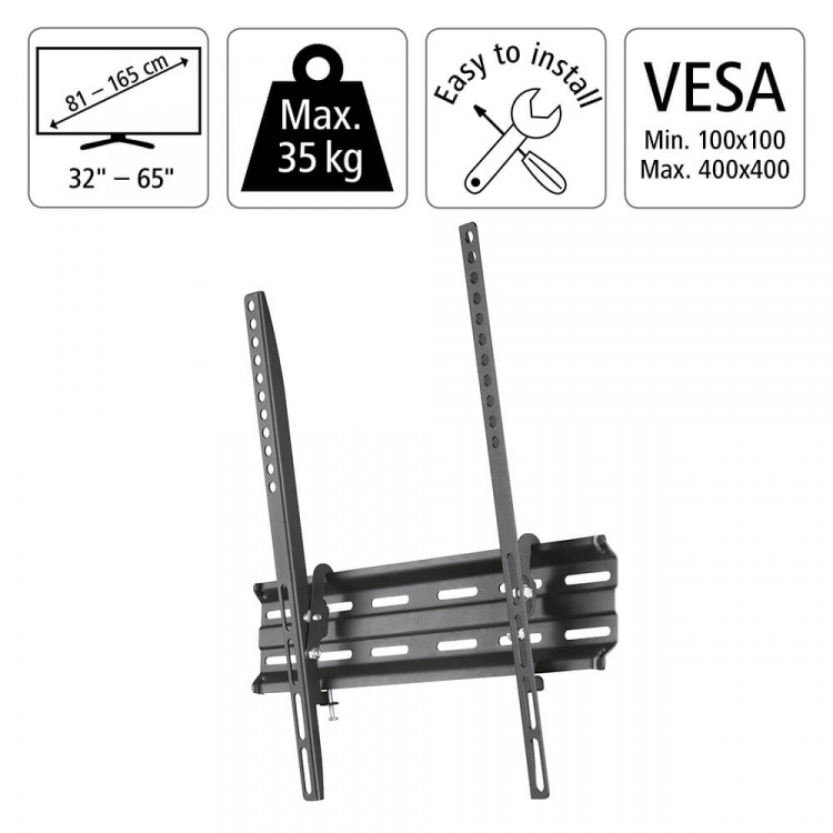 Hama TV Wall Bracket Tilt VESA up to 400x400 65 Hama TV Wall Bracket Tilt VESA up to 400x400 65