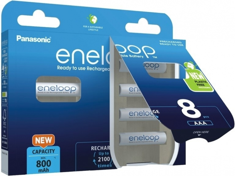 Panasonic Eneloop AAA 800 mAh -akkuparisto, 8 kpl Panasonic Eneloop AAA 800 mAh -akkuparisto, 8 kpl