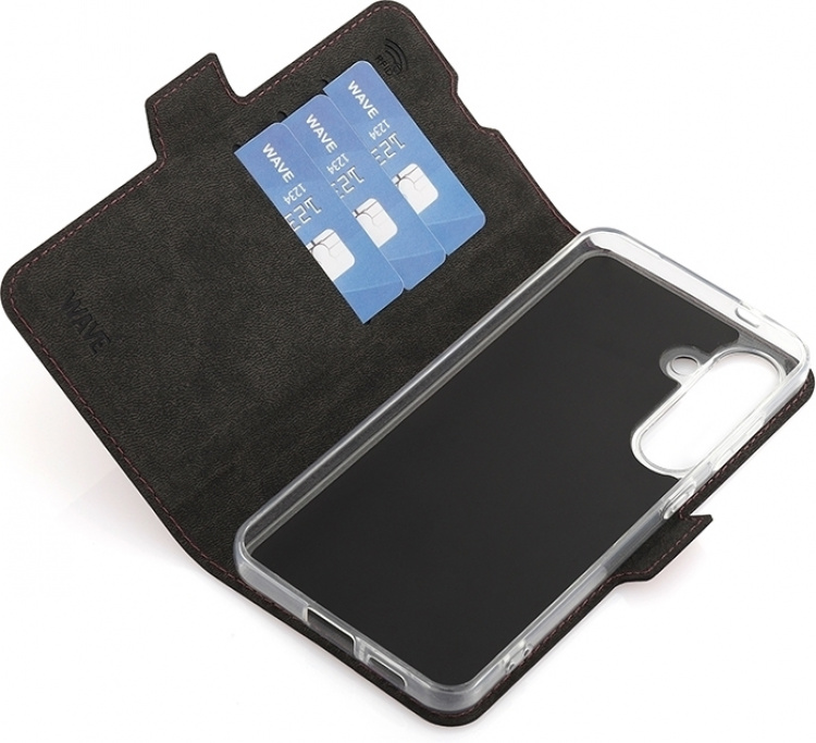 Wave BookCase -suojakuori, Samsung Galaxy S24, Smoky Sangria Wave BookCase -suojakuori, Samsung Galaxy S24, Smoky Sangria