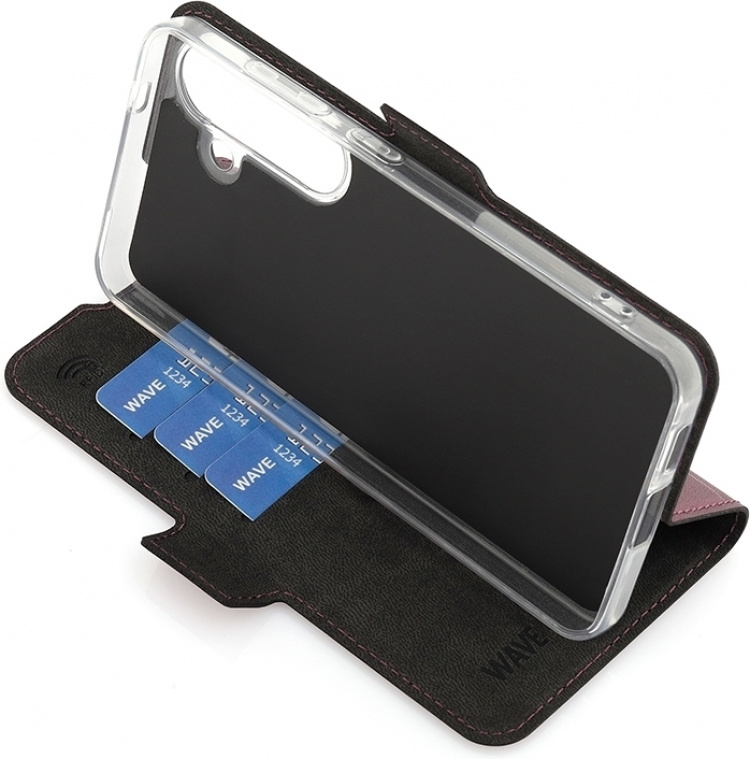 Wave BookCase -suojakuori, Samsung Galaxy S24, Smoky Sangria Wave BookCase -suojakuori, Samsung Galaxy S24, Smoky Sangria