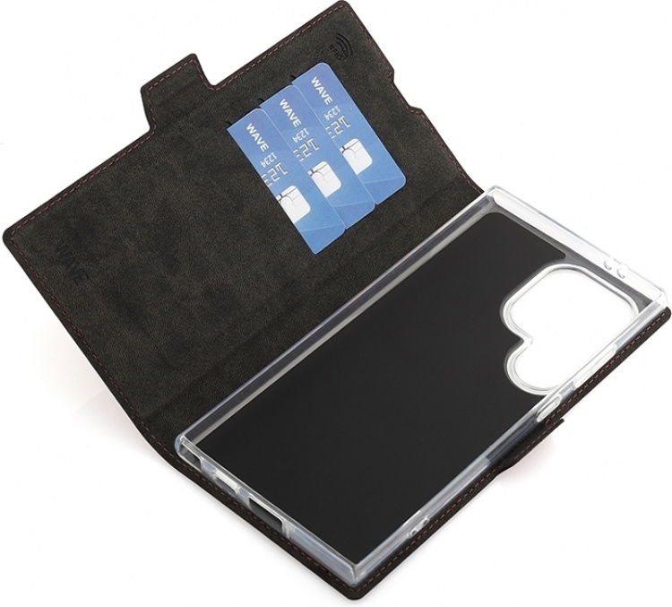 Wave BookCase -suojakuori, Samsung Galaxy S24 Ultra, Smoky Sangria Wave BookCase -suojakuori, Samsung Galaxy S24 Ultra, Smoky Sangria