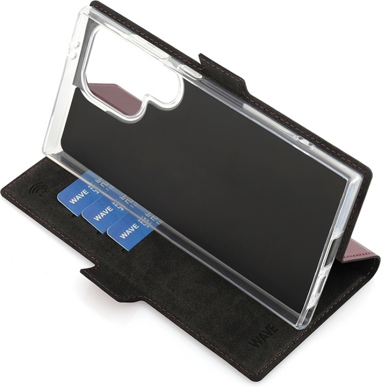 Wave BookCase -suojakuori, Samsung Galaxy S24 Ultra, Smoky Sangria Wave BookCase -suojakuori, Samsung Galaxy S24 Ultra, Smoky Sangria