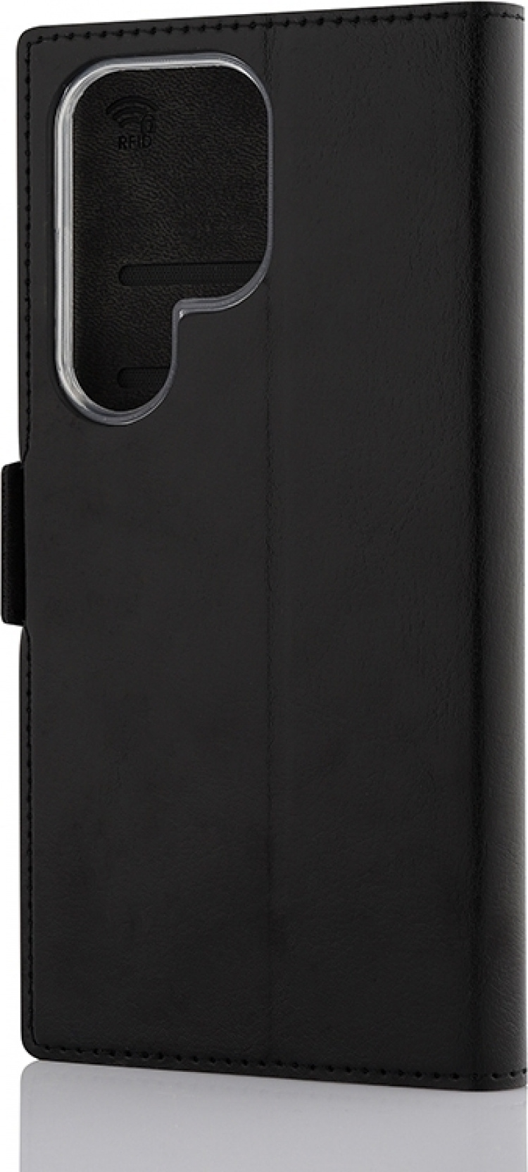 Wave BookCase -suojakuori, Samsung Galaxy S24 Ultra, musta