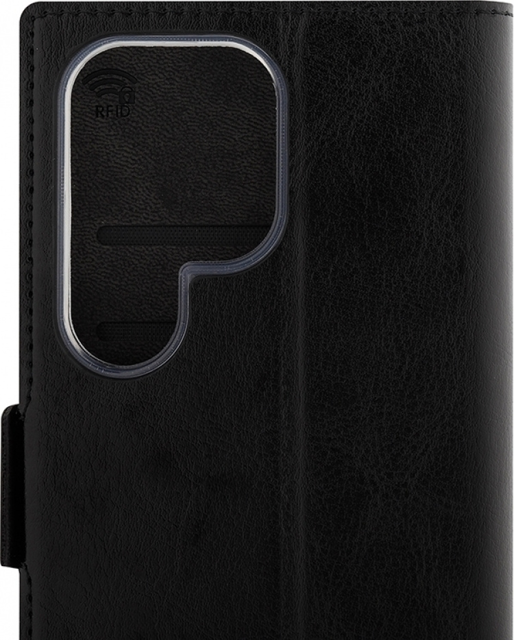 Wave BookCase -suojakuori, Samsung Galaxy S24 Ultra, musta
