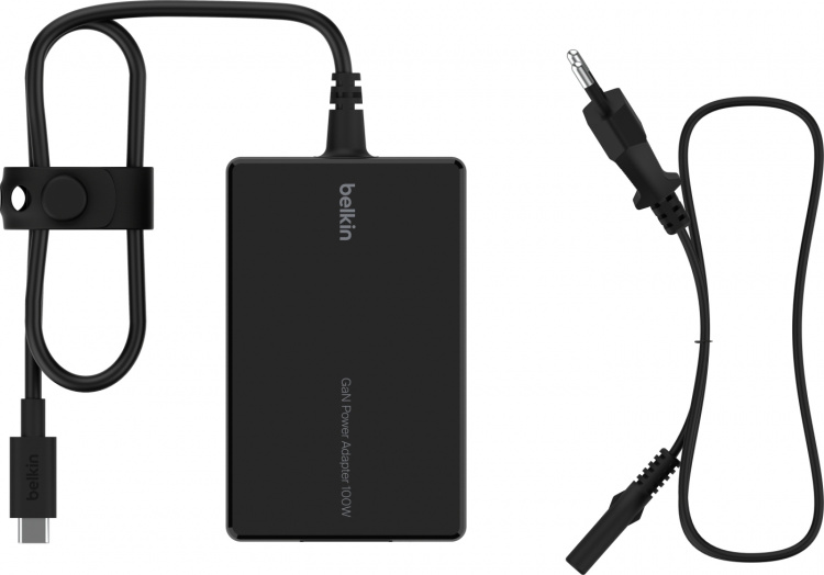 Belkin Connect USB-C Core GaN 100 W -verkkovirtalaturi, musta
