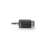 Nedis Stereoäänisovitin | 3.5 mm uros | 2x RCA Naaras | Niklattu | Suora | ABS-Muovi | Musta | 1 kpl | Laatikko Nedis Stereoäänisovitin | 3.5 mm uros | 2x RCA Naaras | Niklattu | Suora | ABS-Muovi | Musta | 1 kpl | Laatikko