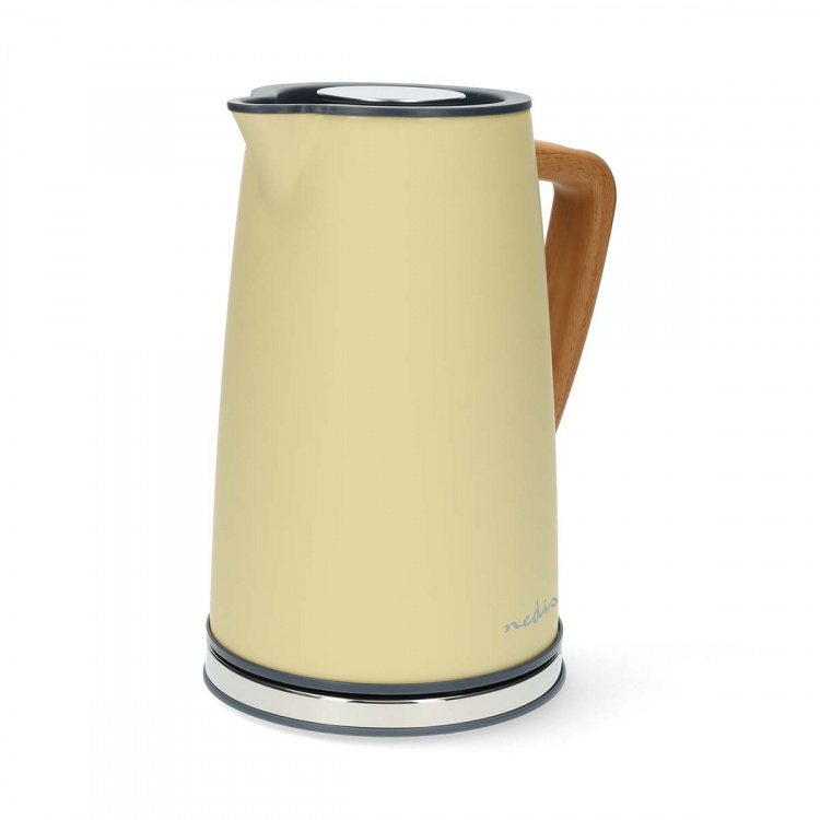 Nedis Vedenkeitin | 1.7 l | Soft-Touch | Keltainen | Pyörivä 360 astetta | Piilotettu lämmityselementti | Strix® ohjain | Tyhjäksi kiehumisen suoja