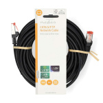 Nedis CAT6 Verkkokaapeli | RJ45 uros | RJ45 uros | S/FTP | 10.0 m | Pyöreä | LSZH | Musta | Label