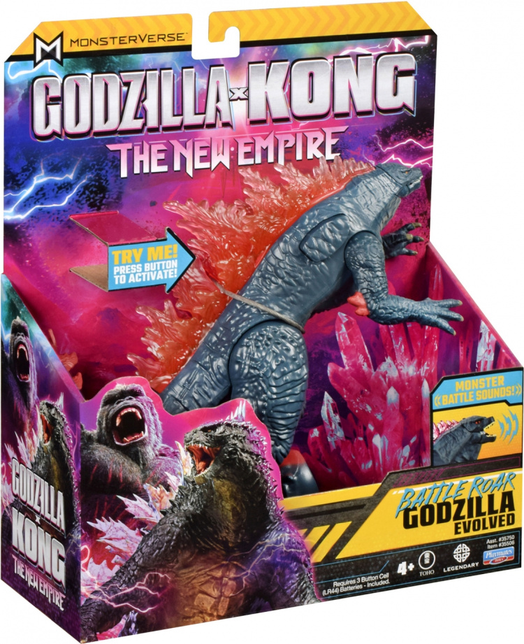 Playmates Godzilla x Kong: The New Empire Deluxe Battle Roar Godzilla Evolved -figuuri, 17,5 cm