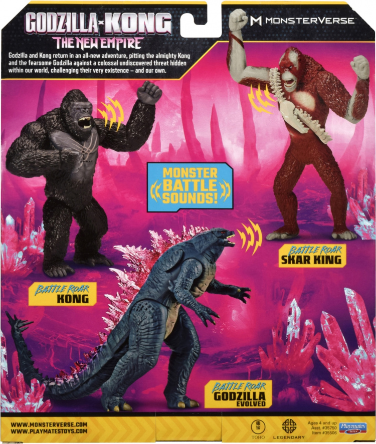 Playmates Godzilla x Kong: The New Empire Deluxe Battle Roar Godzilla Evolved -figuuri, 17,5 cm