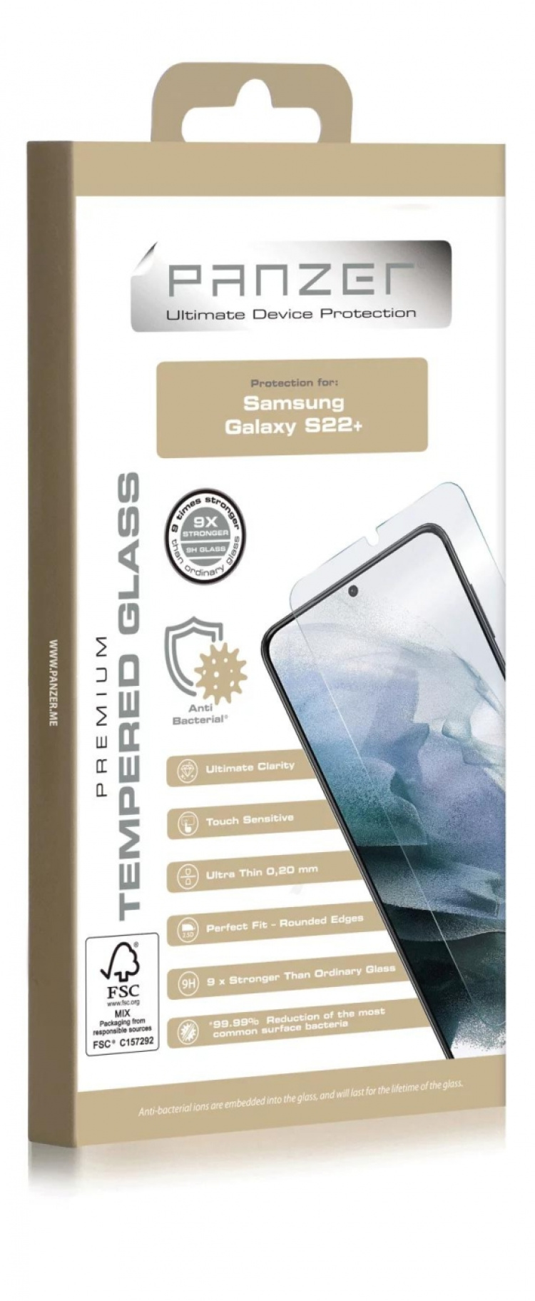 Panzer Samsung Galaxy S22+ karkaistu lasi Panzer Samsung Galaxy S22+ karkaistu lasi