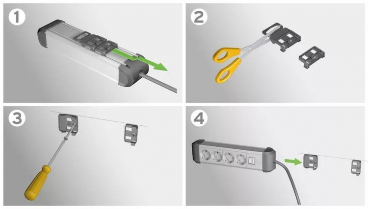 Brennenstuhl Premium Alu-Line extension lead with switch 4-way 1.8m Brennenstuhl Premium Alu-Line extension lead with switch 4-way 1.8m