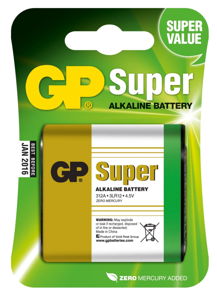 GP Super Alkaline 4,5V 1 Pack (B) GP Super Alkaline 4,5V 1 Pack (B)