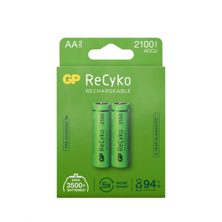 GP ReCyko NiMH 2100mAh AA 2 Pack (PB) GP ReCyko NiMH 2100mAh AA 2 Pack (PB)