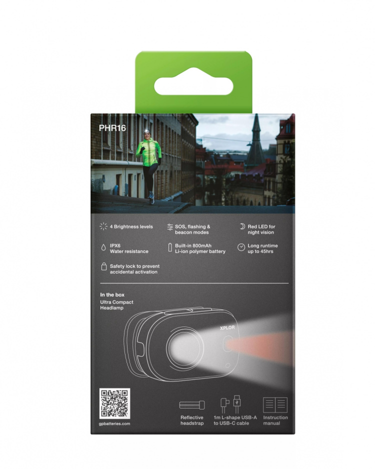 GP Xplor Headlamp Phr16 300Lm