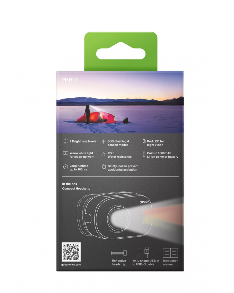 GP Xplor Headlamp Phr17 500Lm