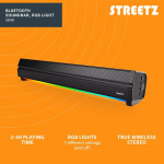 Streetz SB100 Bluetooth Soundbar, RGB light, micro SD slot