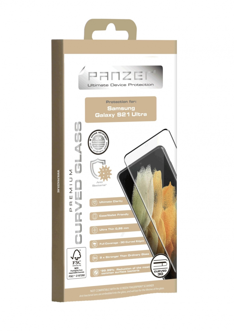 panzer Galaxy S21 Ultra Curved Glass black