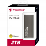 Transcend Portabel SSD ESD256C USB-C 2TB 10Gbps (R1050/W950 Mb/s) Aluminium Transcend Portabel SSD ESD256C USB-C 2TB 10Gbps (R1050/W950 Mb/s) Aluminium