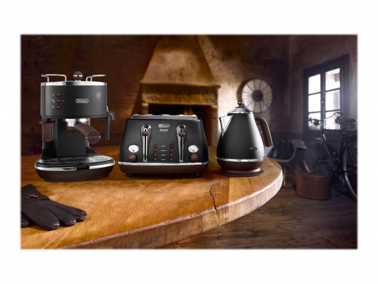 DeLonghi Icona Vintage ECOV 311.BK kahvinkeitin, mattamusta