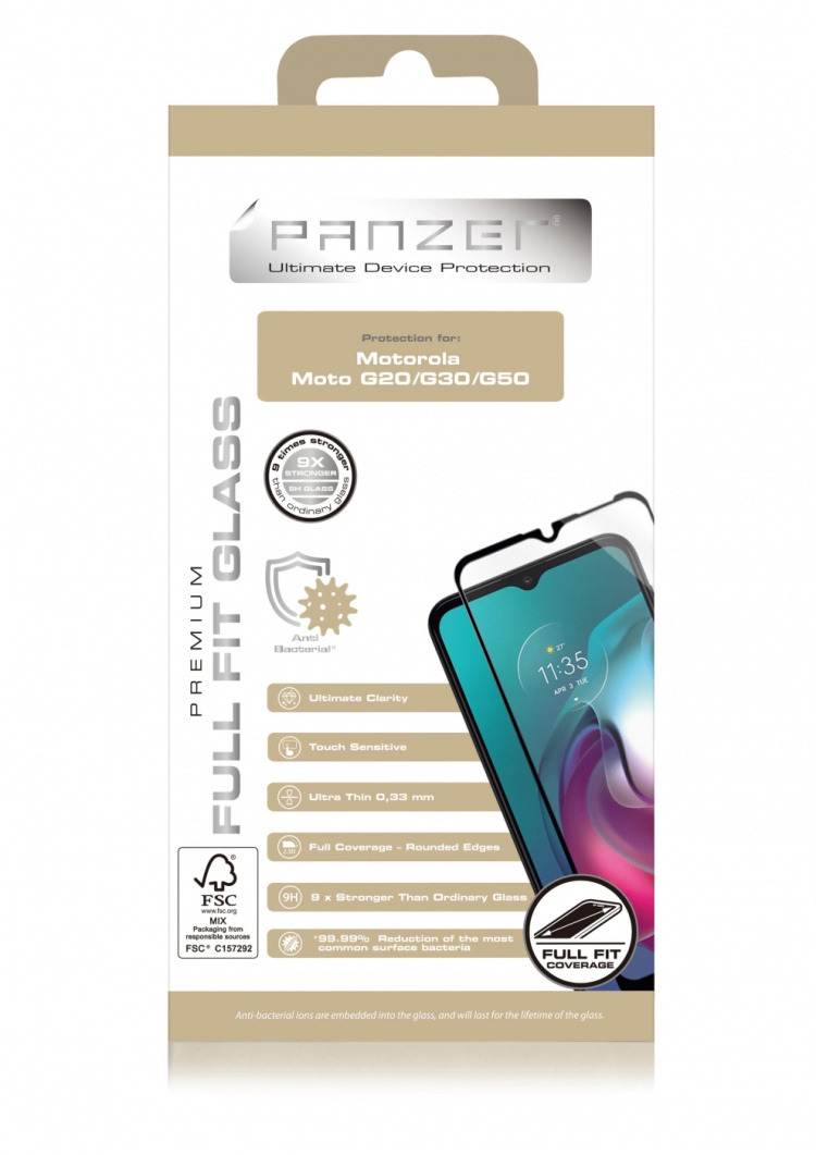 panzer Motorola Moto G20/G30/G50 Full-fit Glass Black
