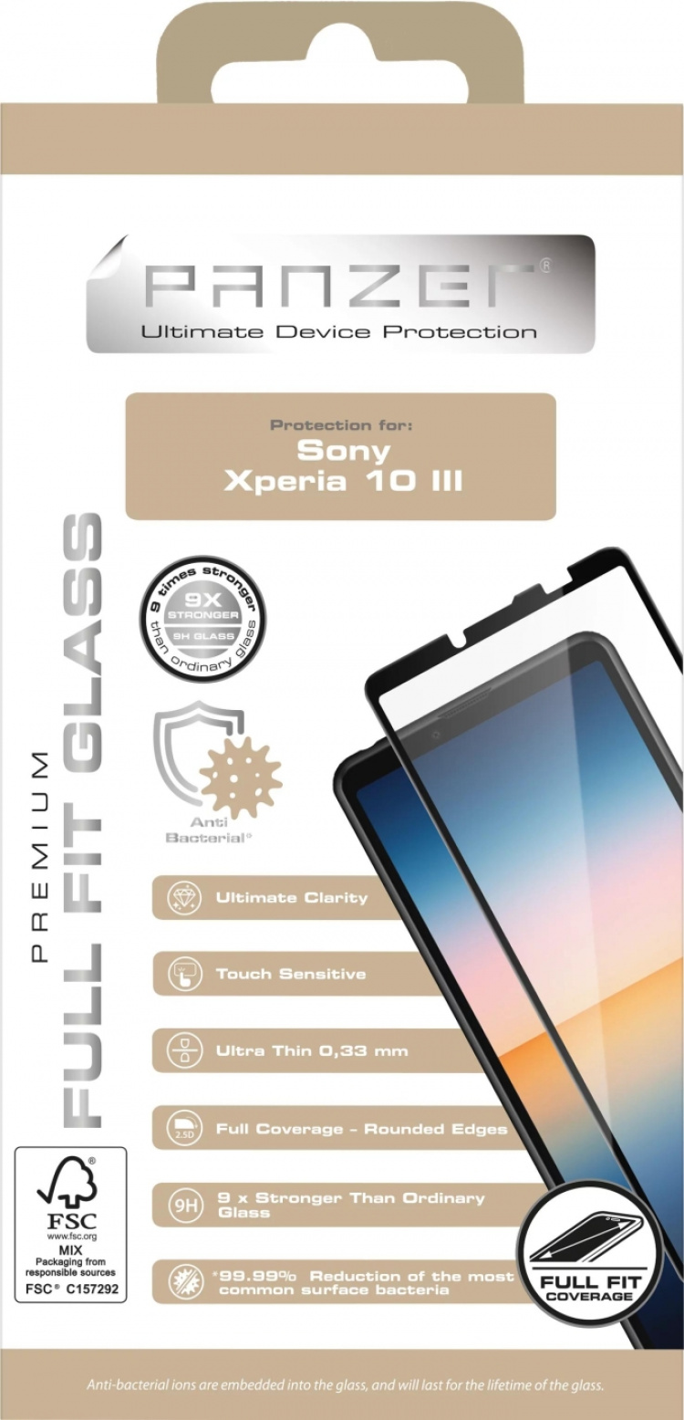 panzer Sony Xperia 10 III Full-Fit Glass Black