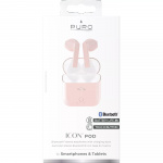 Puro ICON POD, Bluetooth-kuulokkeet ja latauskotelo, Rose Puro ICON POD, Bluetooth-kuulokkeet ja latauskotelo, Rose