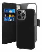 Puro iPhone 13 Pro Max EcoLeather Wallet Detach. black