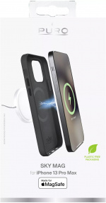 Puro iPhone 13 Pro Max SKYMAG Cover Leather Look, Black