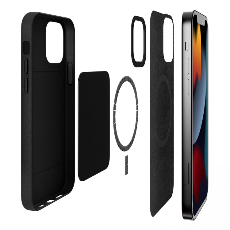 Puro iPhone 13 Pro SKYMAG Cover Leather Look, Black Puro iPhone 13 Pro SKYMAG Cover Leather Look, Black