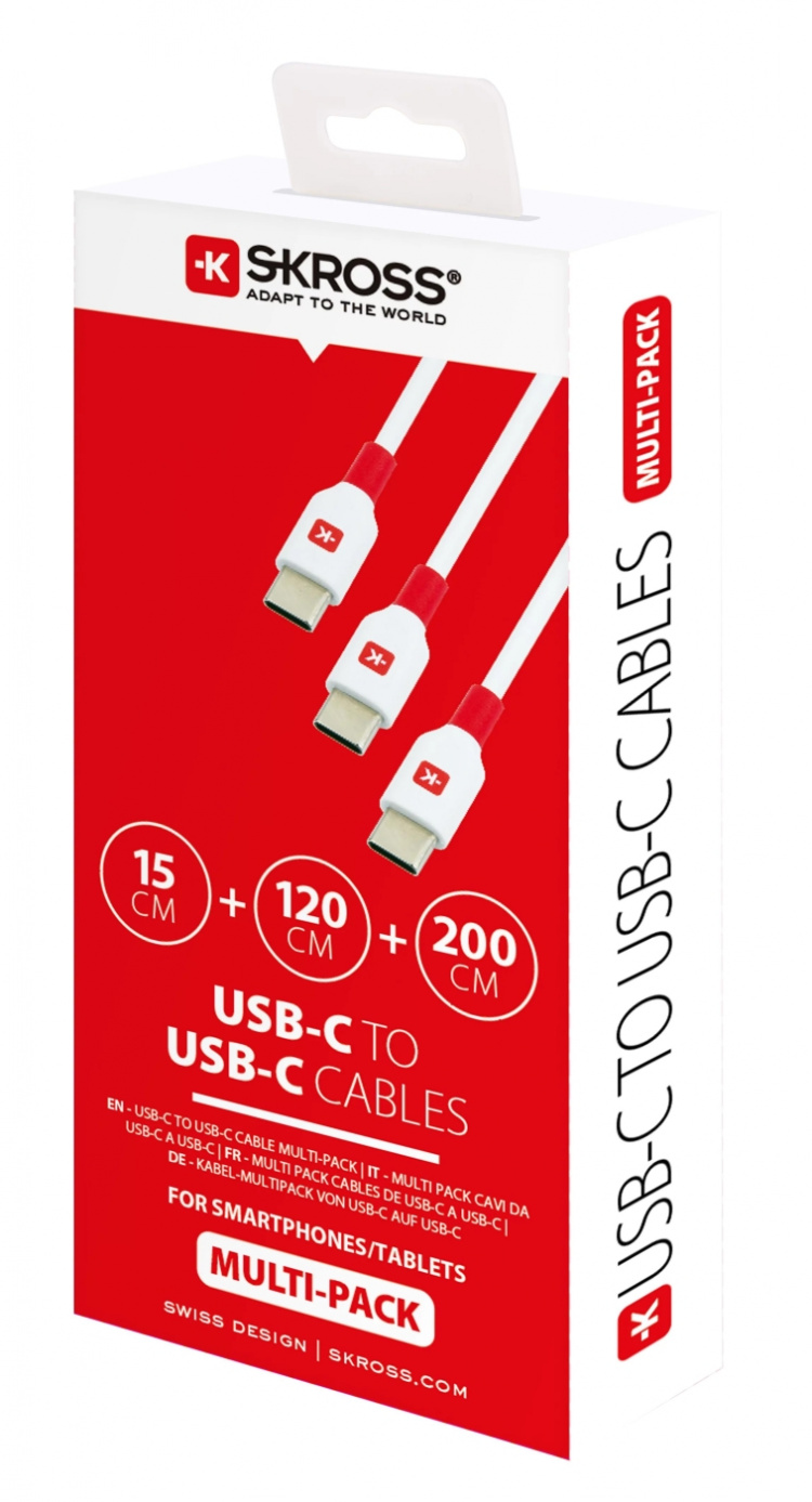 SKROSS USB-C to USB-C Cables Multipack