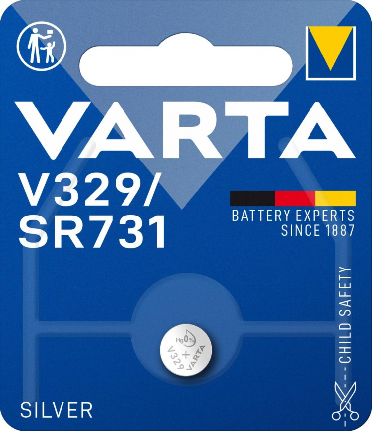 Varta V329/SR731 hopeakolikko 1 pakkaus