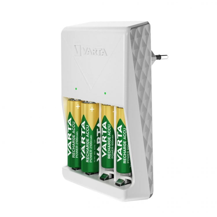 Varta Plug Charger, includes 4x AA 2100 mAh Varta Plug Charger, includes 4x AA 2100 mAh