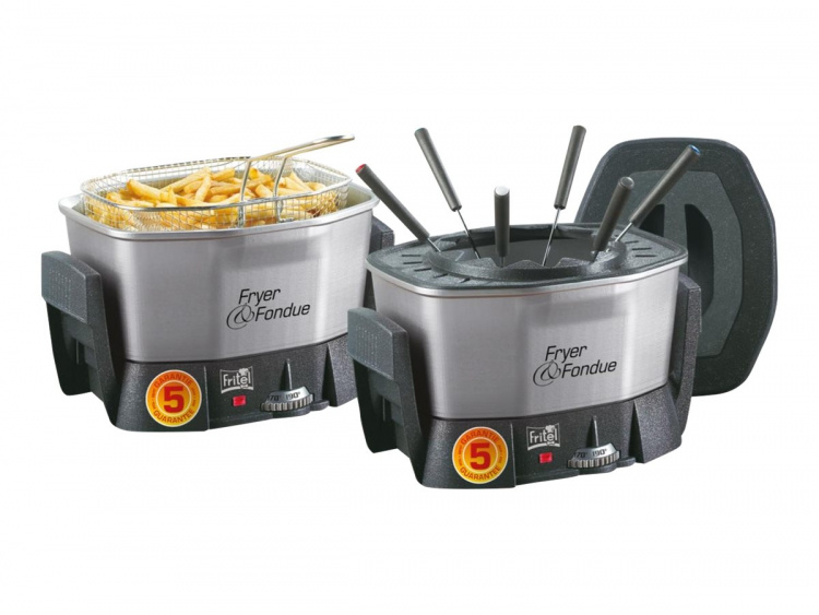FRITEL Starter Deep Fryer / Fondue 1.5 liters Black/Gray/Silver FRITEL Starter Deep Fryer / Fondue 1.5 liters Black/Gray/Silver