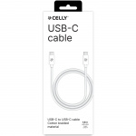 Celly USB-C - USB-C-kabel 60W 1,5 m Vit Celly USB-C - USB-C-kabel 60W 1,5 m Vit